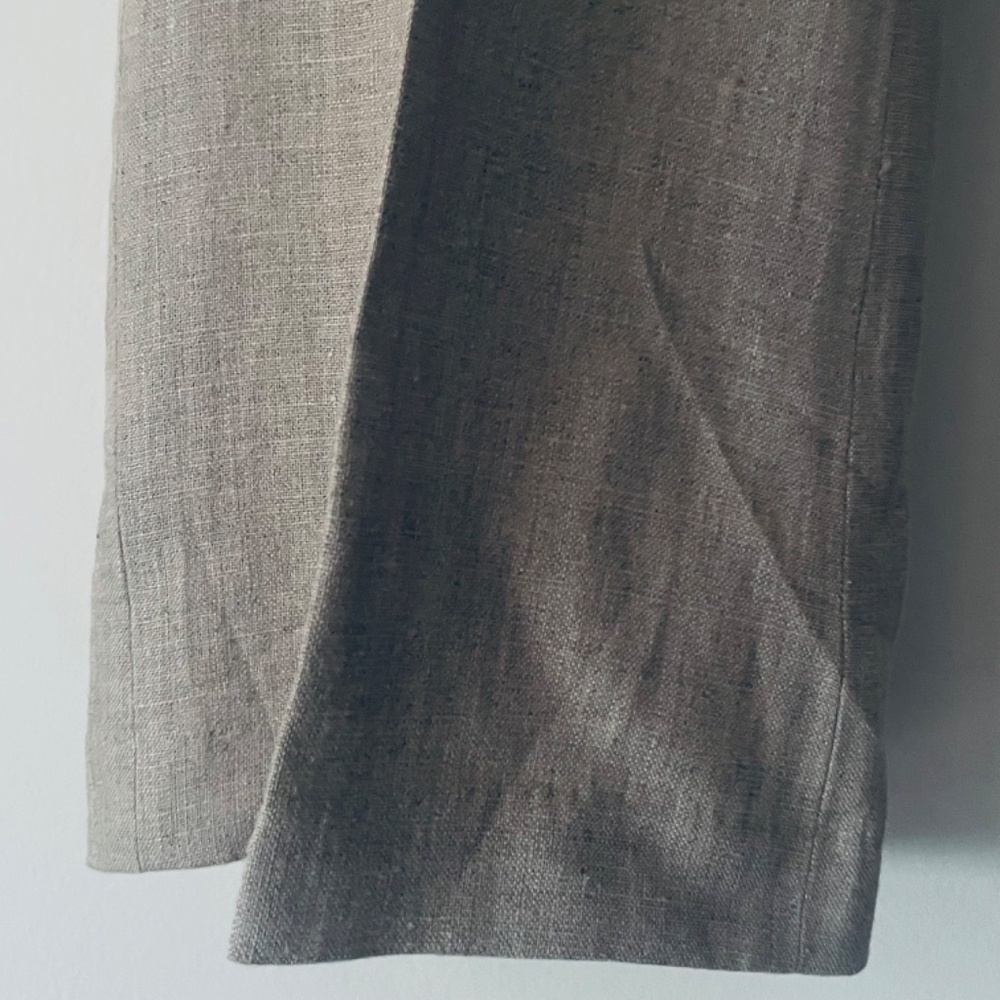 NWT MICHAEL Michael Kors Size 0 Flax Linen Wide-leg Trousers - Picture 3 of 12